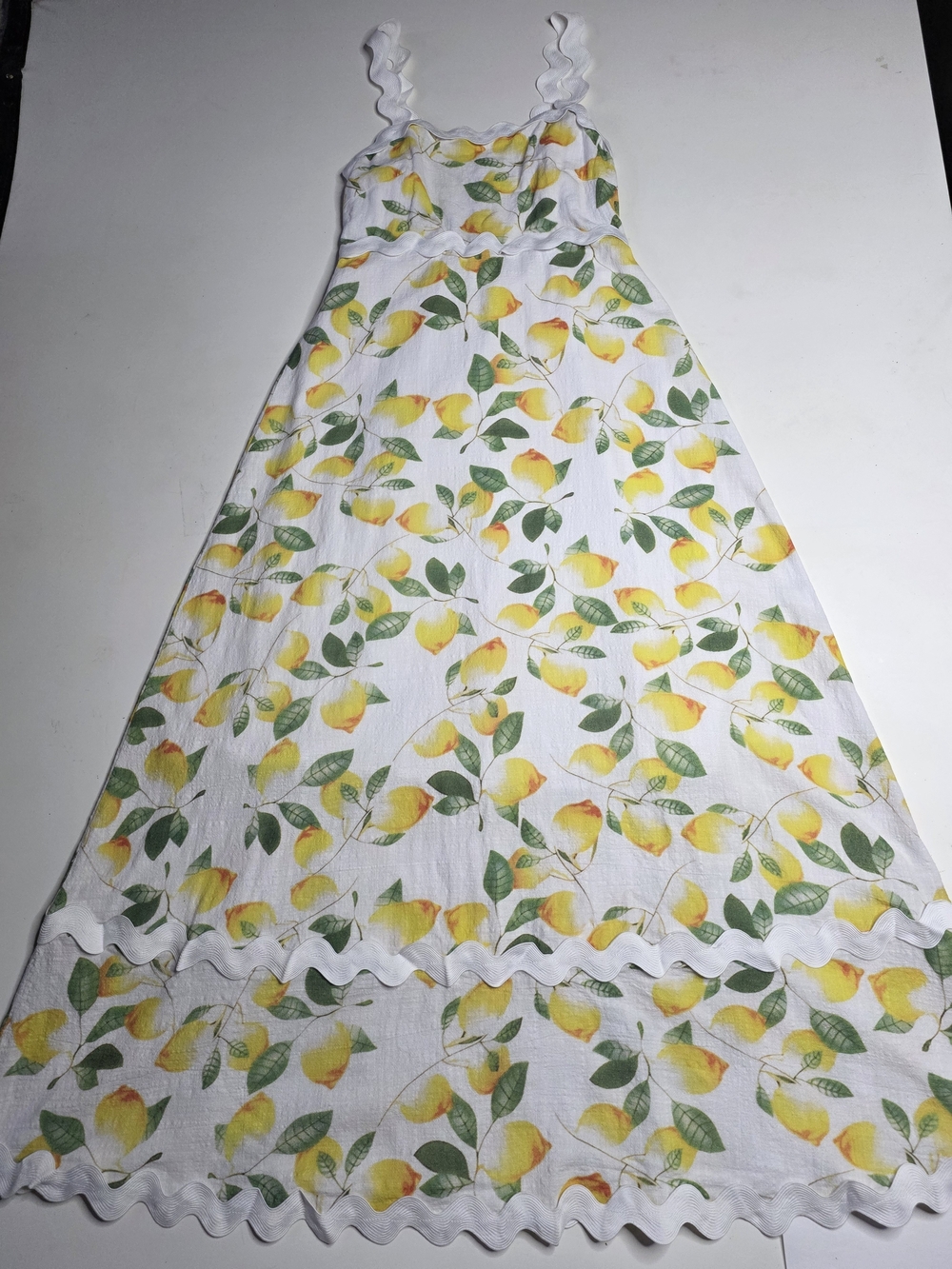 Women's White Lemon-Print Sundress